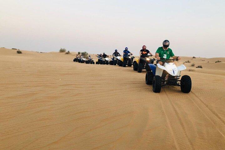 Dubai ATV Quadbike Desert Safari with Camel Ride Sand Boarding