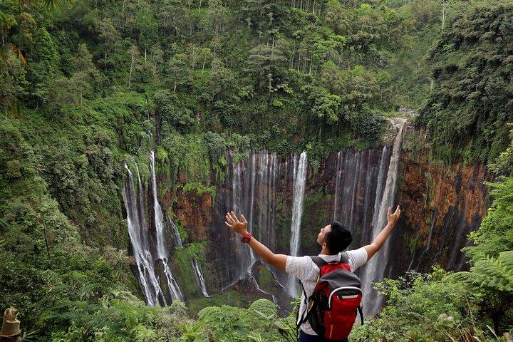 1 Day - Tumpak Sewu, Kapas Biru Waterfall, Goa Tetes cave* Tour // 07:30 - 17:00