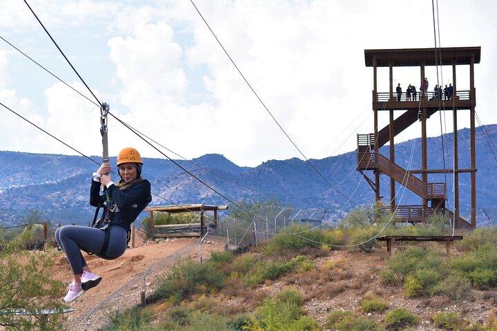 Zip Line Tour at Out of Africa Wildlife Park in Sedona,Camp Verde
