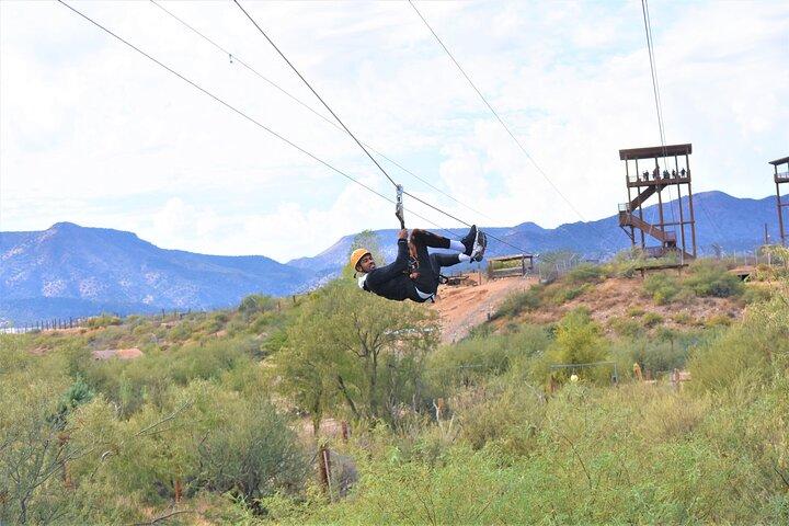 Zip Line Tour at Out of Africa Wildlife Park in Sedona,Camp Verde