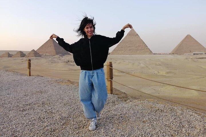 Giza pyramids & Sphinx with Nile Boat Felucca ride private tour