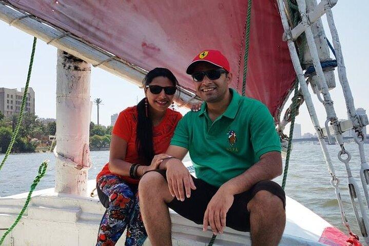 Nile Felucca in Cairo and Traditional Food Koshry from Cairo or Giza hotel
