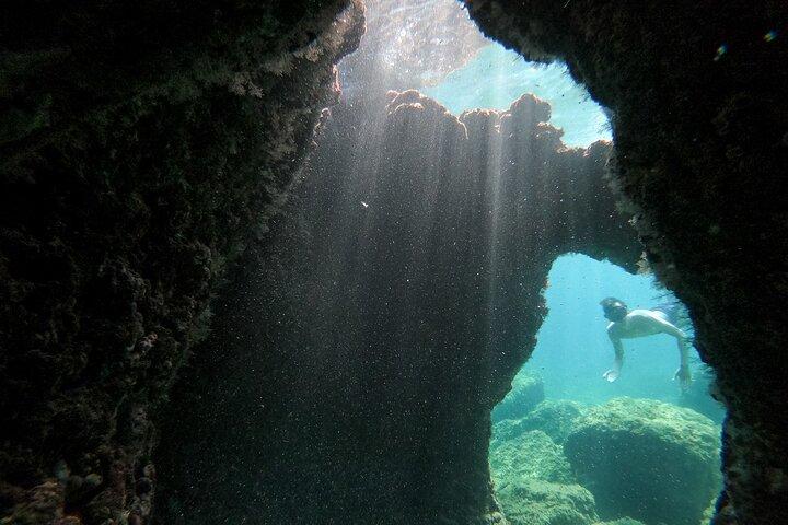 Cave exploring by kayak