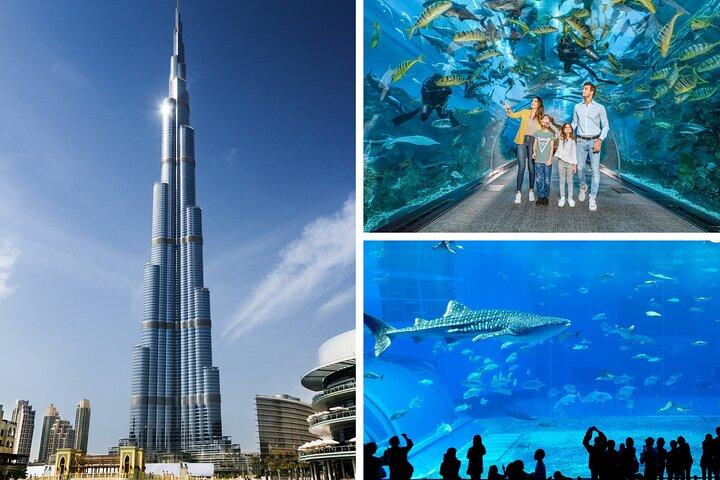 Burj Khalifa(Silver), Dubai Aquarium, UWZ & Penguin Cove Ticket