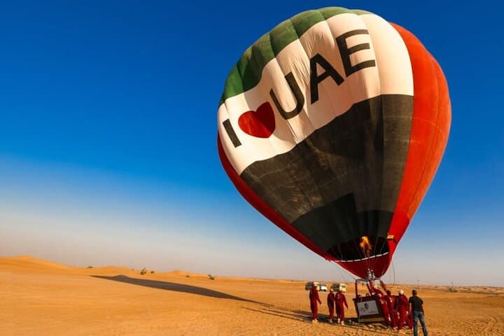 Enjoy Views Of Dubai Beautiful Desert By Hot Air Balloon From Dubai & Falcon