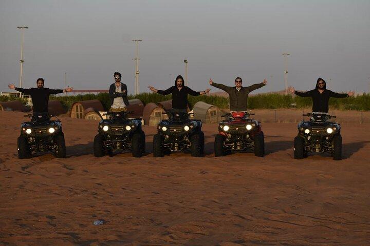Dubai Desert Safari with ATV(optional)& Sandboarding Experience with BBQ Dinner