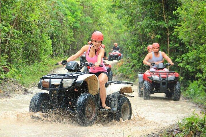 Jungle Tour! ATV Shared, Ziplining & Cenote from Playa Del Carmen