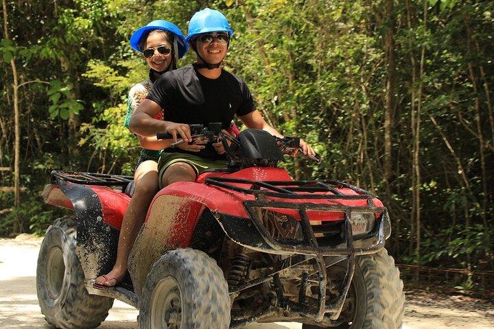Jungle Tour! ATV Shared, Ziplining & Cenote from Playa Del Carmen
