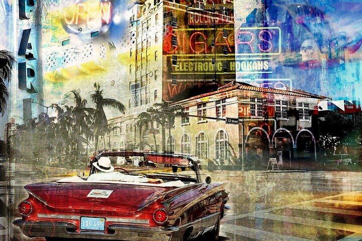 1h Classic Car Tour Miami Beach, Late Afternoon or Night Time.