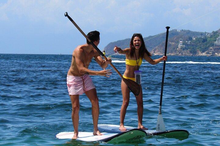 Paddle Boarding At Acapulco´s Bay