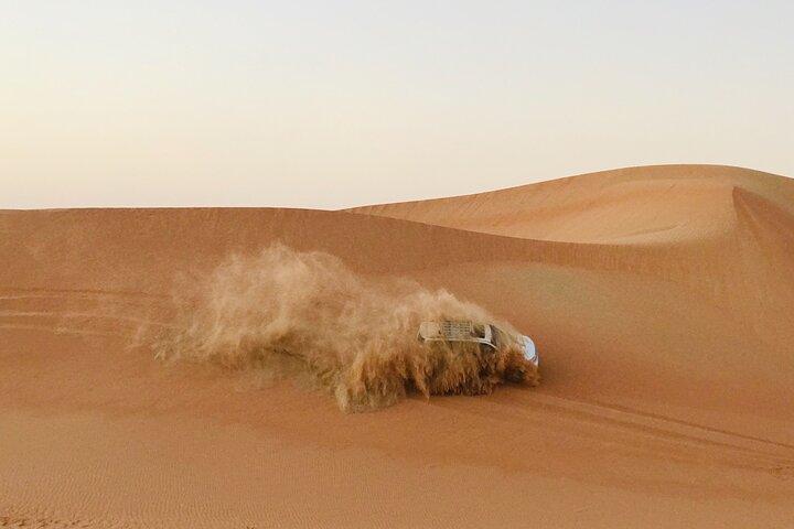 Abu Dhabi Morning Desert Safari,Dune Bashing,Sandboarding,Camel Riding&Quad Bike