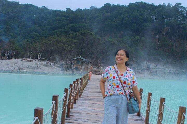 Bandung Ciwidey Highland:white Crater,suspension bridge,hotspring