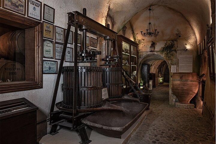 Cave Wine Museum Tour in Santorini with Tasting and Pick Up