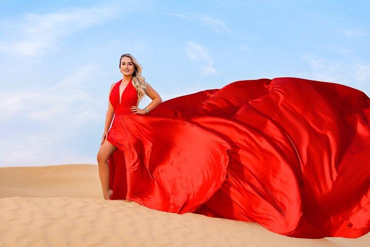 Dubai Flying Dress Private Photoshoot in the Desert