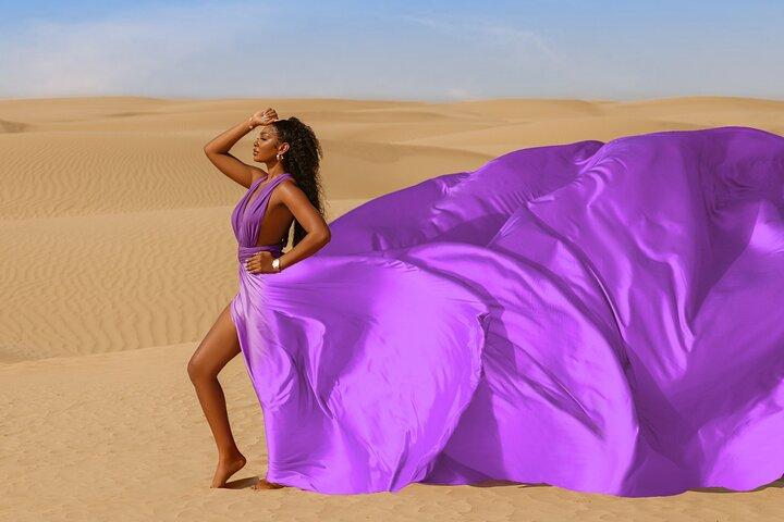 Dubai Flying Dress Private Photoshoot in the Desert