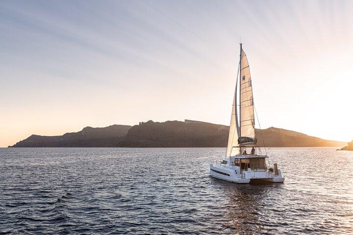 Shared Catamaran Half Day Cruise in Santorini