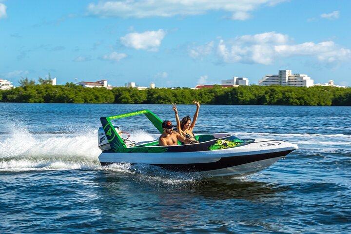 Jungle Tour adventure Cancun Speed Boat Through Mangrove