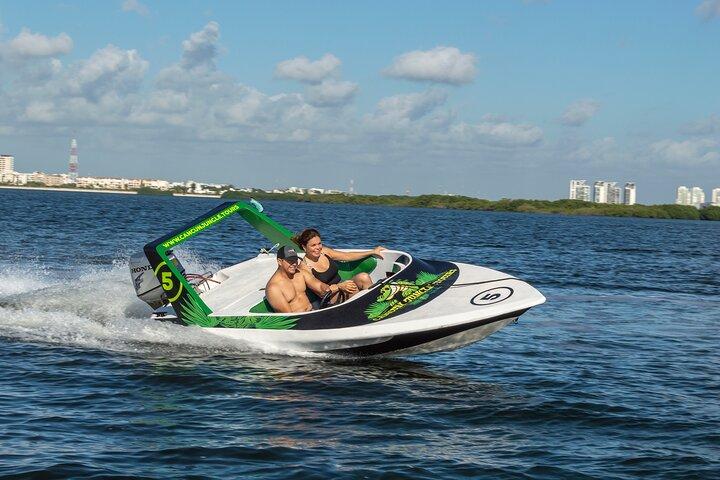 Jungle Tour adventure Cancun Speed Boat Through Mangrove