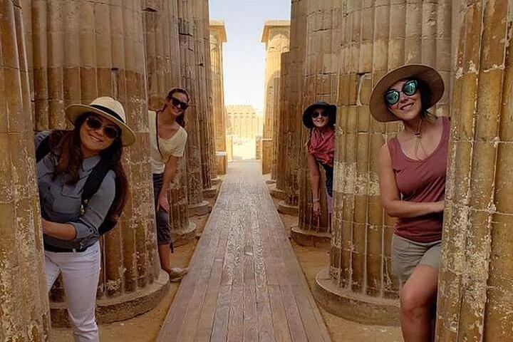 Day Tour: Giza pyramids & Sphinx & Sakkara and Memphis& Camel