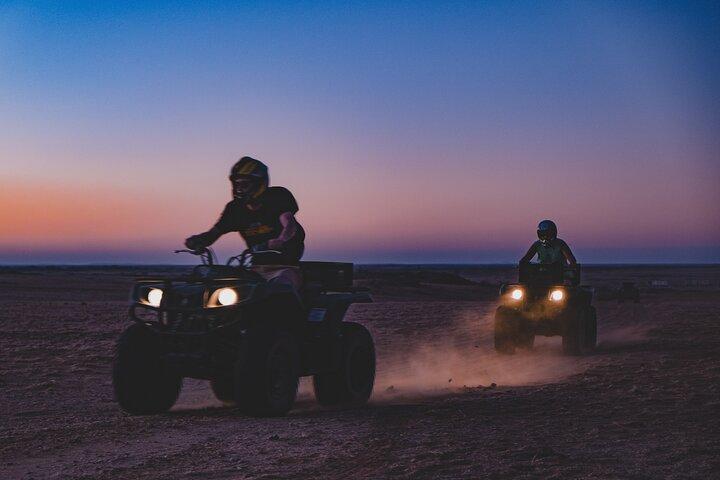 Desert Safari by Quad Bike Around Pyramids enjoying Sunset or Sunrise
