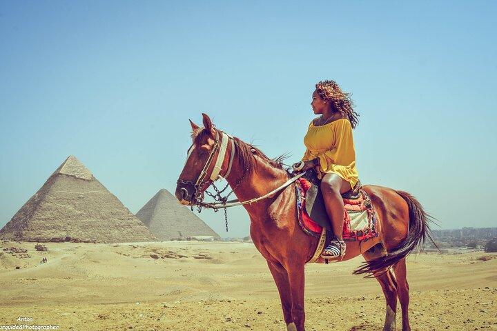 Private Arabian Horses Ride at the Pyramids With Pickup