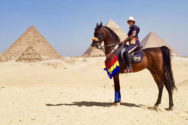 Private Arabian Horses Ride at the Pyramids With Pickup