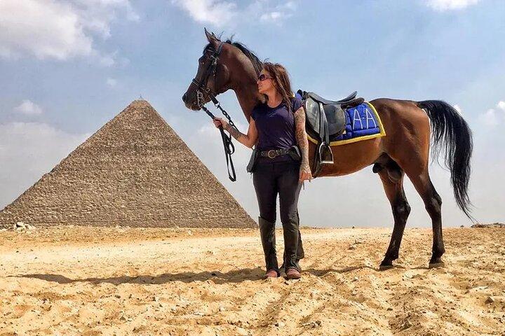 Private Arabian Horses Ride at the Pyramids With Pickup