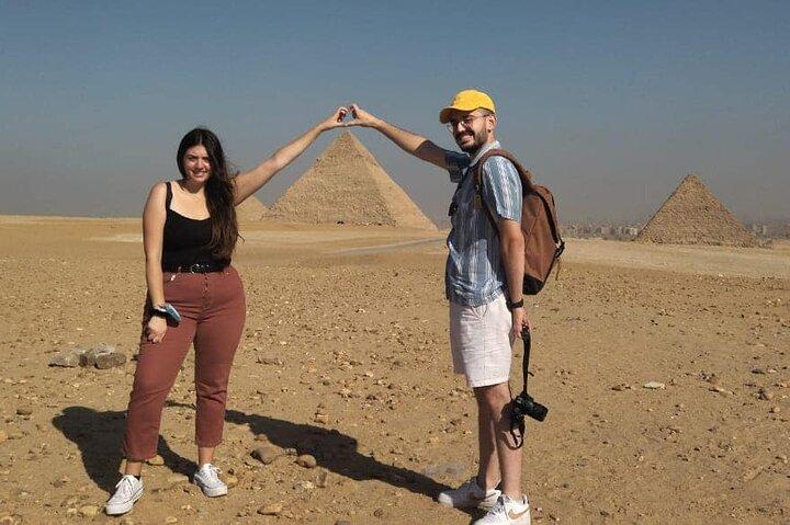 8-Hours Private Day Tour in Giza Pyramids, Memphis, and Saqqara with Camel Ride