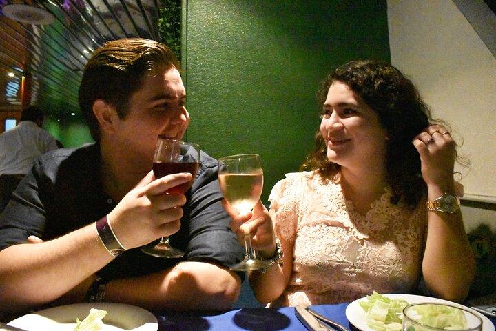Romantic Dinner in the Spanish Galeon with Sax in Cancun. Lobster & Beef menu.