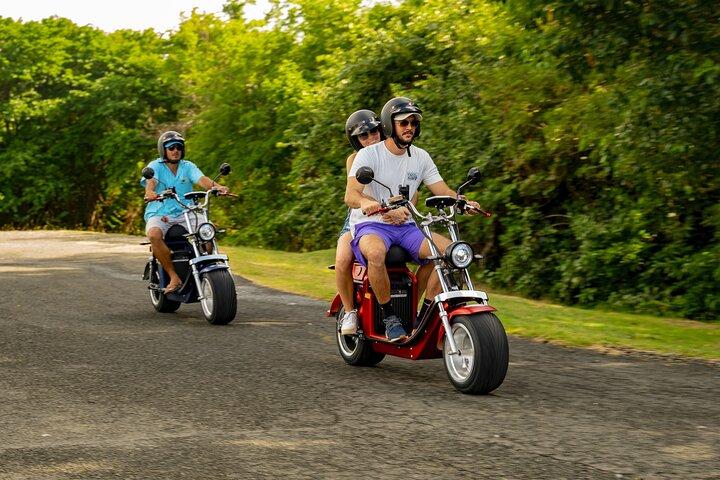 St.Lucia Beaches and Backroads Tour by Electric Big-Wheel Scooter