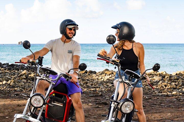 St.Lucia Beaches and Backroads Tour by Electric Big-Wheel Scooter