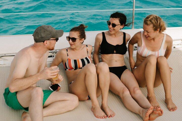 Isla Mujeres Catamaran Tour with Open Bar, Lunch and Snorkeling