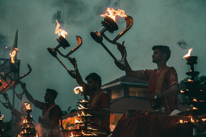 Ganges Ceremony and Boat ride at Dusk