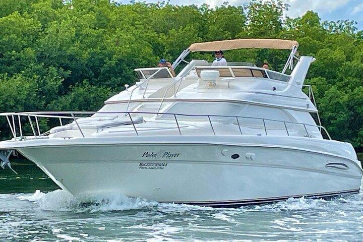Cancun Yacht Tour - SEARAY YACHT 46 FT GREAT FOR SUNSET 15 PEOPLE MAX 25P9