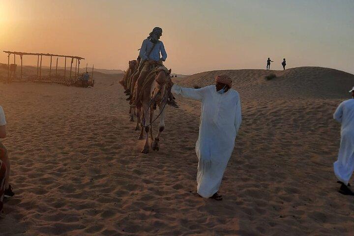 Evening Desert Safari in Dubai with Dune Bashing , Camel Ride and BBQ Dinner