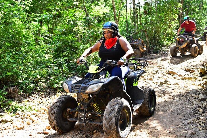 Jungle Tour! ATV Shared, Ziplining & Cenote from Playa Del Carmen