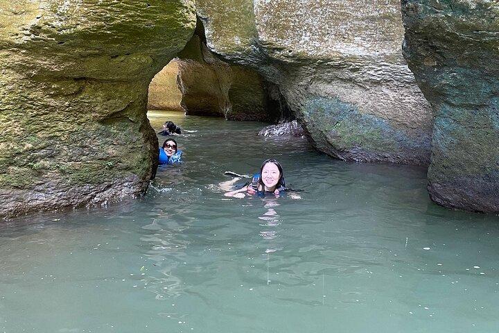 Cave, Waterfall and River Adventure in Charco Azul from San Juan