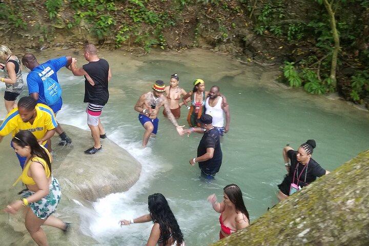 Blue Hole and Dunn's River Adventurous and hiking waterfalls from Ocho Rios