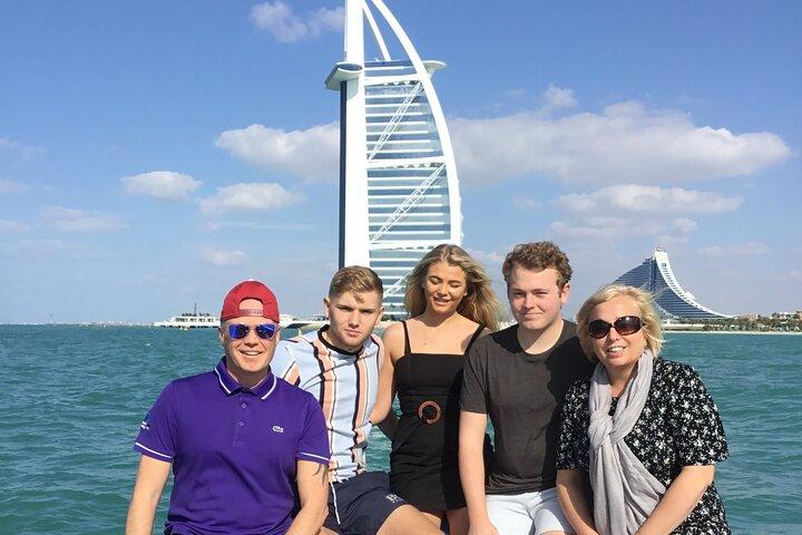 45-Min Speedboat Tour: Burj Al Arab, Burj Khalifa & Ice Cream!