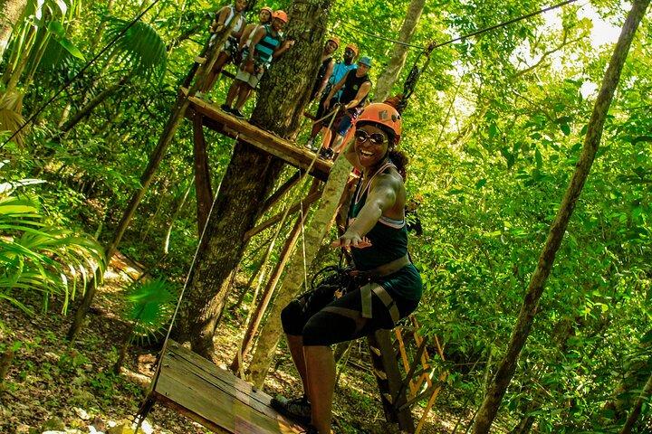 Amazing ATV Tour, Ziplines and Cenote Swim with Lunch and round trip included