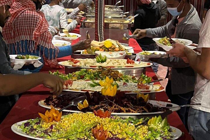 Premium Evening Dessert Safari with BBQ Dinner & Camel Ride