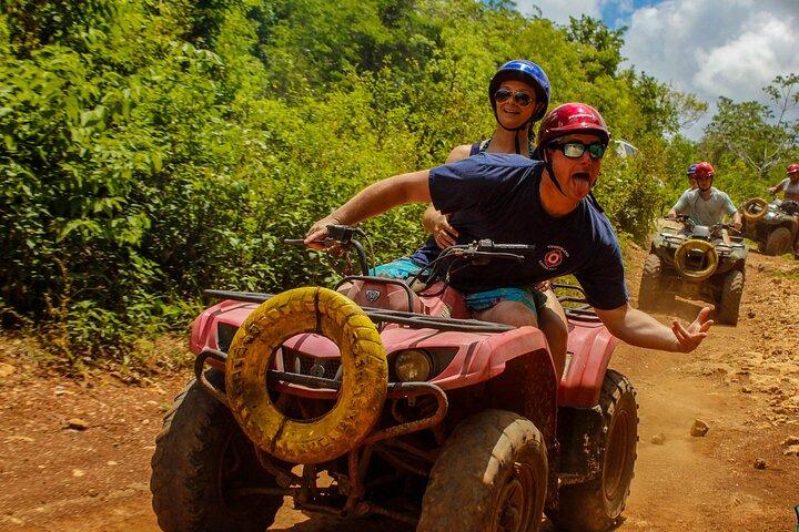 The Best Adrenaline Park! ATV´s Ziplines & Cenote swim experience from Cancun