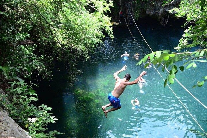 Experience ATV (shared) Ziplines & Cenote with Lunch from Cancún