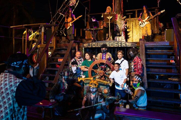 Night Pirate Show in Cancun aboard a Pirate Ship Lobster Dinner