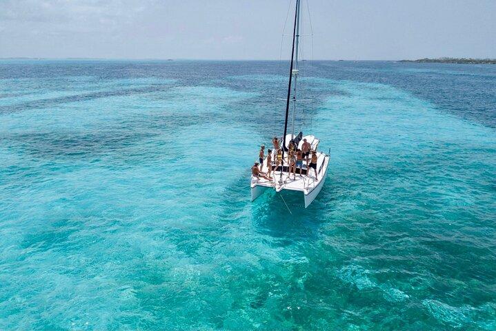 Cancun Private Catamaran Isla Mujeres Drinks Snorkeling Lunch Fun