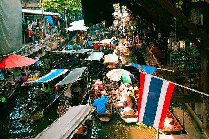 Damnoen Saduak Floating Market & Maeklong Railway Market Tour From Bangkok