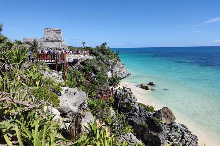 4X1 TOUR Tulum, Coba, Cenote & Playa del Carmen with buffet