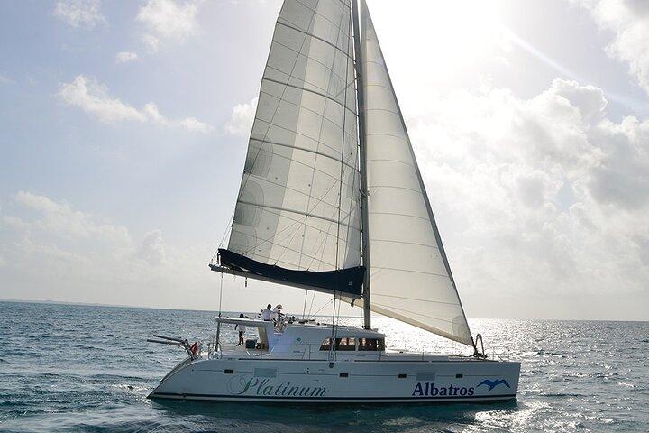 Platinum Catamaran to Isla Mujeres: Snorkel & Open Bar