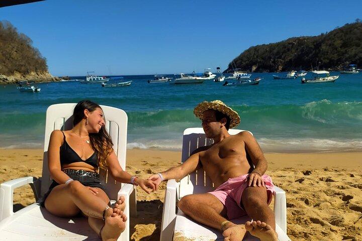 Tour Full Day Guided Huatulco Bays + Pickup + Refreshments + Gift !!