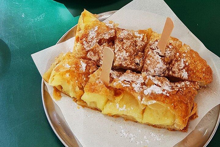 Traditional breakfast in markets with olive oil and honey tasting